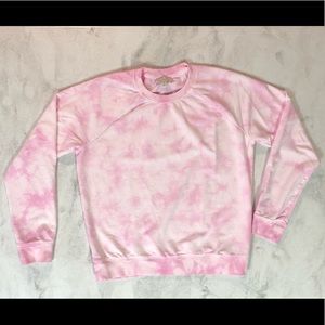Lucky Brand Pink Tie-Dye Sweatshirt Medium